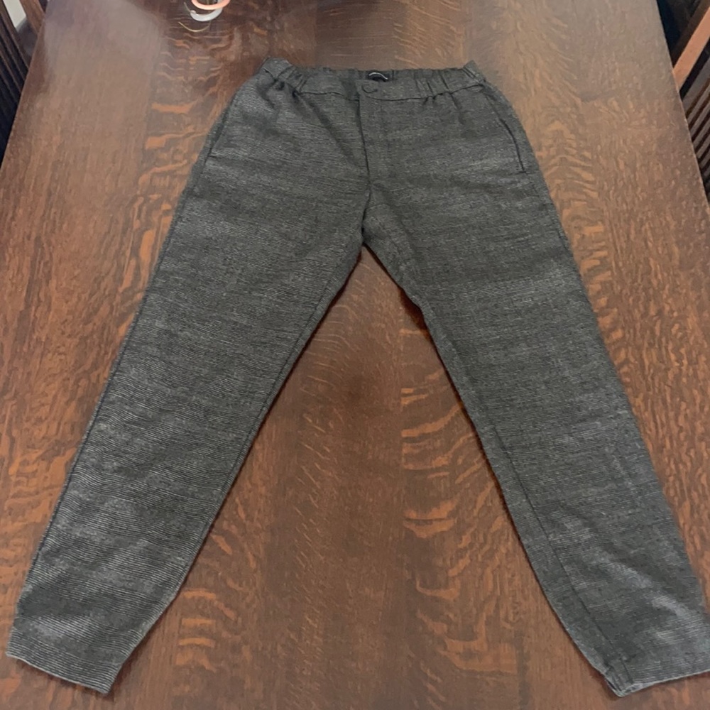 Club Monaco Medium Check Elastic Waistband Pants